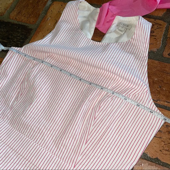 J Crew Pink Seersucker Bow Back Keyhole Dress - Picture 5 of 10